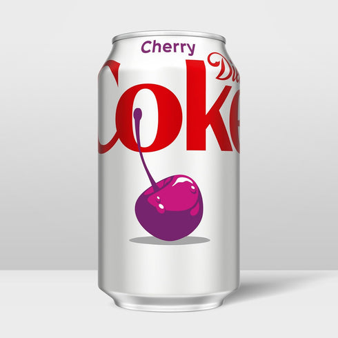 12 oz, 12 Pack Diet Coke Cherry Soda Soft Drink, fl