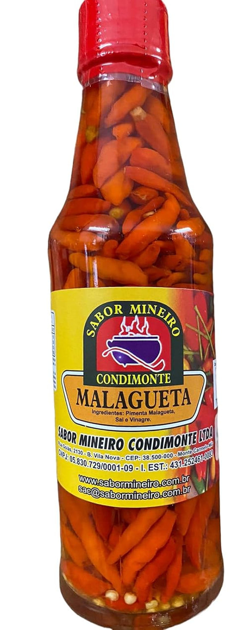 Sabor Mineiro Condimonte Pimenta Malagueta - Malagueta Hot Sauce 120g