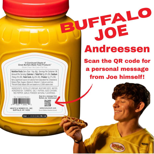Weber's 16 Buffalo's Own Brand Original Horseradish Mustard ounce
