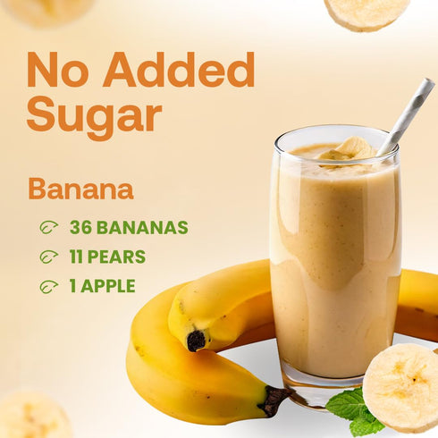 100% 46 oz Dr. Smoothie Crushed Banana No Added Sugar, Made with Real Fruits/Fruit Juice Vegan, No Artificial Colors