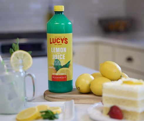 100% 32oz. (2 PACK) Lucy's Family Owned - Lemon Juice Bottle