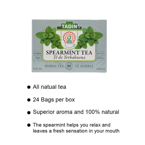 Tadin Spearmint Tea, 24 Bags - Te De Yerbabuena