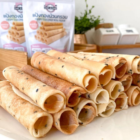 Generic (Pack 2) 150g of Crispy Coconut Roll Mix - Authentic Thai Wafer Flour for Thin and Crunchy Snacks