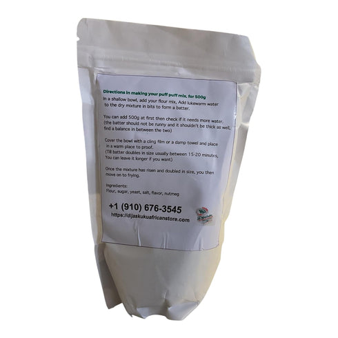 Generic 500g Instant Rise Puff-Puff African Mix by Dijaskuku, Traditional African & Caribbean Pastry Flour Blend