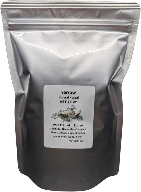 Yarrow Flower - Achillea millefolium, Loose Leaf & Flower C/S, 100% Nature, 04 oz