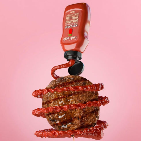 9.88 oz (280 Cosi Come Italian Tomato Ketchup All-Natural Ketchup Made with Sun-Ripened Italian Tomatoes, No