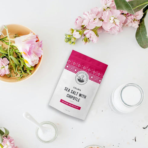 100% Colima Sea Salt New Flavors - Natural Flaky Sea Salt With Four Different Flavors - Hand Harvested & Unrefined