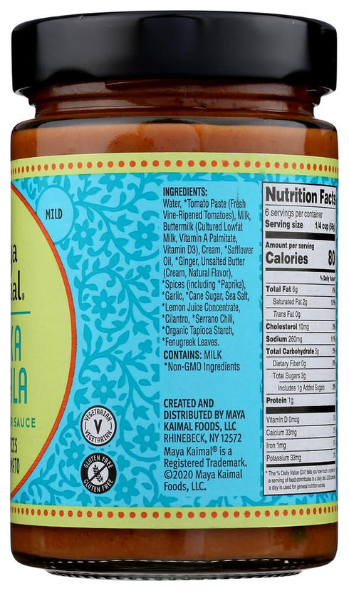 SMMR 12.5 OZ MAYA KAIMAL SAUCE TIKKA MASALA, by Maya Kaimal