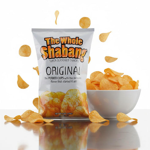 Generic Pack (6 oz 4 Pack) The Whole Shabang Chips by Moon Lodge Bold Original and Extreme Flavors Whole Shabang Potato