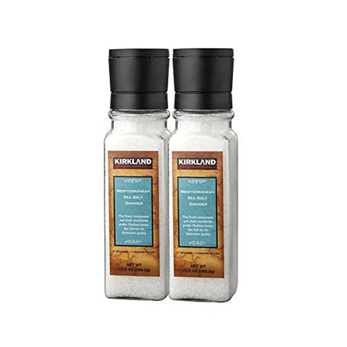 KIRKLAND Signature Mediterrananean Sea Salt, 13 Ounce (Pack of 2, Total 26 oz,