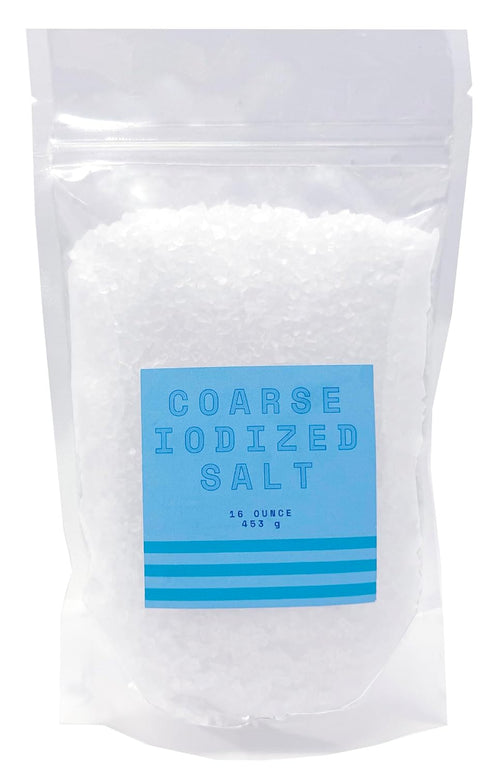 Iodized Salt for Grinder, Coarse Iodized Salt for Grinder Refill 16 Ounce