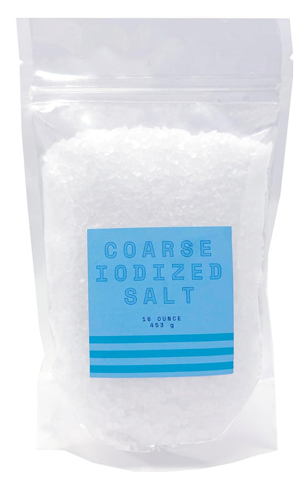 Iodized Salt for Grinder, Coarse Iodized Salt for Grinder Refill 16 Ounce