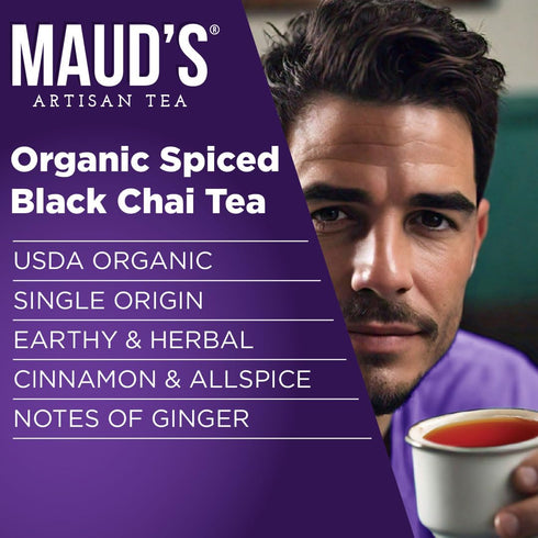 Maud's Organic Chai Tea Pods, 24 ct, Recyclable Single Serve, 100% Gourmet Blended Tea Leaves for Keurig