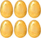 inheming 6 PCS Gold Eggs, Empty Plastic Easter Eggs, Fillable Eggs for Candy,