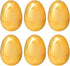 inheming 6 PCS Gold Eggs, Empty Plastic Easter Eggs, Fillable Eggs for Candy,