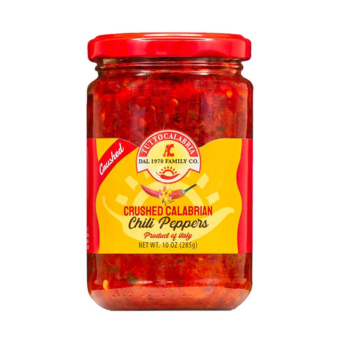 TUTTOCALABRIA, Crushed Calabrian Chili Peppers, 10oz (285g), Spicy Condiment with Calabrian Chili