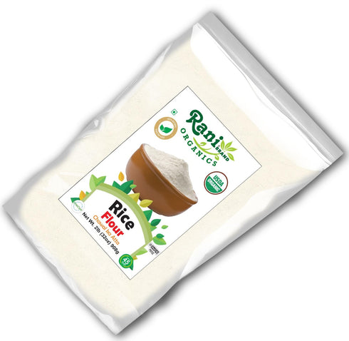 32oz (2lbs) 908g Rani Organic Rice (White) Flour ~ All Natural | Gluten Friendly | Vegan | NON-GMO | Kosher | Indian