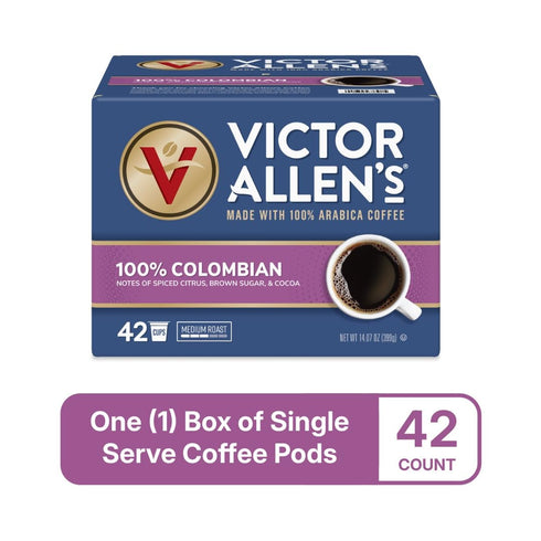 100% 80 Count, Victor Allen's Coffee Colombian, Medium Roast, Single Serve Coffee Pods for Keurig K-Cup Brewers