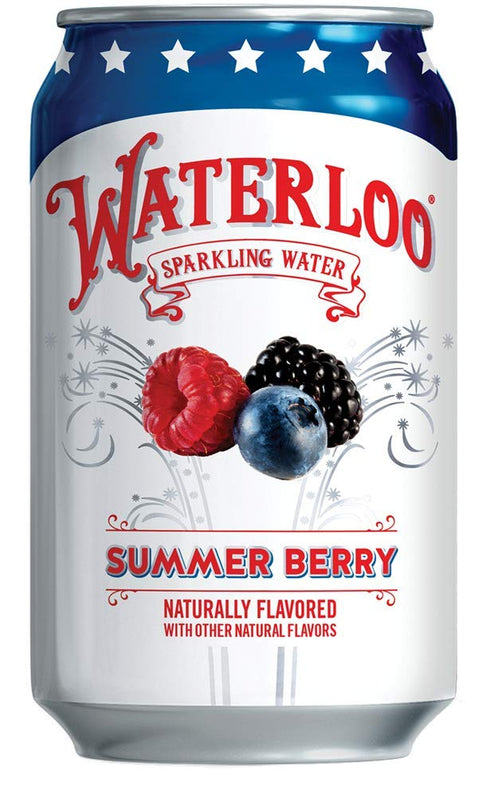 Summer 12 Oz (Pack 12) Waterloo Sparkling Water, Berry Naturally Flavored, Fl Cans of Zero Calories and Zero Sugar
