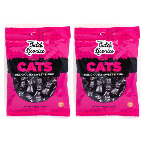 9 SHANI'S ROOTS SHOOTS Dutch Cats Black Licorice Candy Traditional Chewy Licorice Sweets, Imported European Candy,
