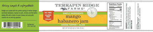 1 (39.04 oz Terrapin Ridge Farms Mango Habanero Gourmet Jam - Sweet Mango & Fiery Habanero Blend - Perfect as a Glaze