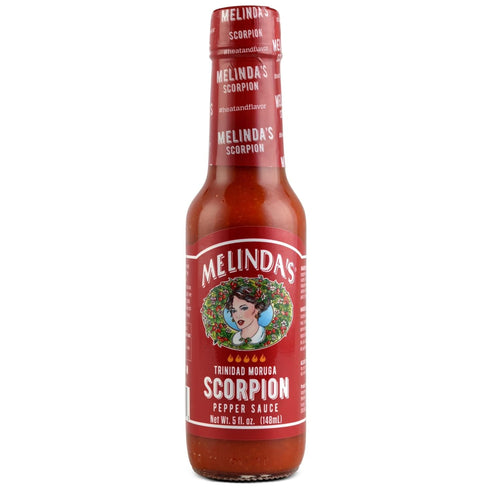 Melinda’s Scorpion Pepper Hot Sauce 5oz - Gourmet Sauce with Trinidad Moruga Scorpion Pepper, Keto, Kosher, Vegan