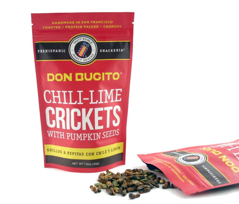 Don Bugito Planet-Friendly Edible Insect Protein Snacks, Chili-Lime Crickets