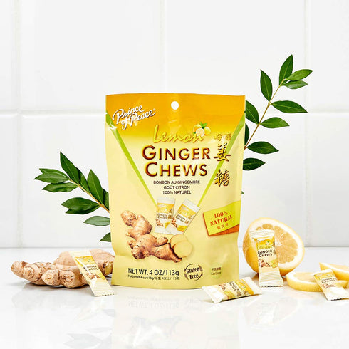 4 oz. Prince Of Peace Ginger Chews With Lemon, Candied Ginger Lemon Candy Lemon Ginger Chews Natural Candy Ginger Candy