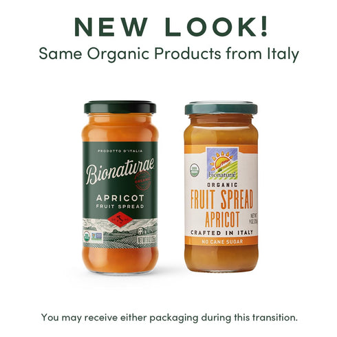 9 Oz, 1 Pack Bionaturae Organic Apricot Fruit Spread - Jelly Organic, Non-GMO, USDA Certified, No Sugar Added, No