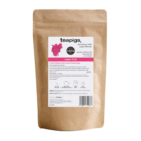 Teapigs Super Fruit Loose Tea Made With Whole Fruit, Natural Ingredients, Non-GMO,