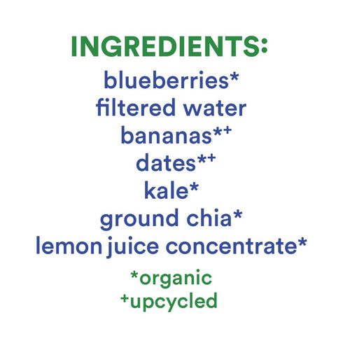 Pack 24 Sweet Nothings, Blueberry, USDA Organic Kids' Squeezable Super Fruit Smoothie Freezie Pops, Value