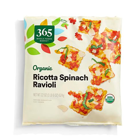 365 by Whole Foods Market , Organic Ricotta Spinach Ravioli, 22 Ounce, (Frozen)