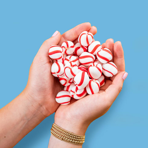 160 28 Brach's Bobs Sweet Stripes Soft Peppermint Candy, Individually-Wrapped Pieces, Ounce Jar
