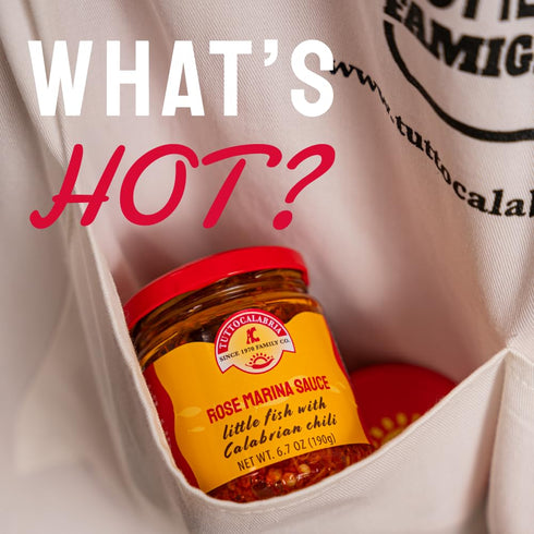 6.7oz (190 TUTTOCALABRIA TuttoCalabria, Rose Marina Sauce, gr), Spicy Calabrian baby fish, Traditional recipe with EVO