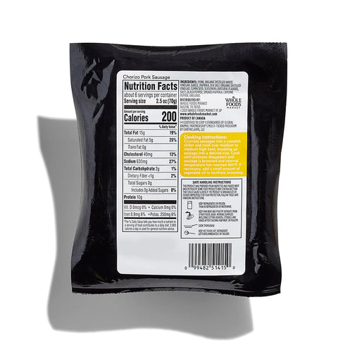 365 by Whole Foods Market 365 16 OZ Chorizo Pork Sausage