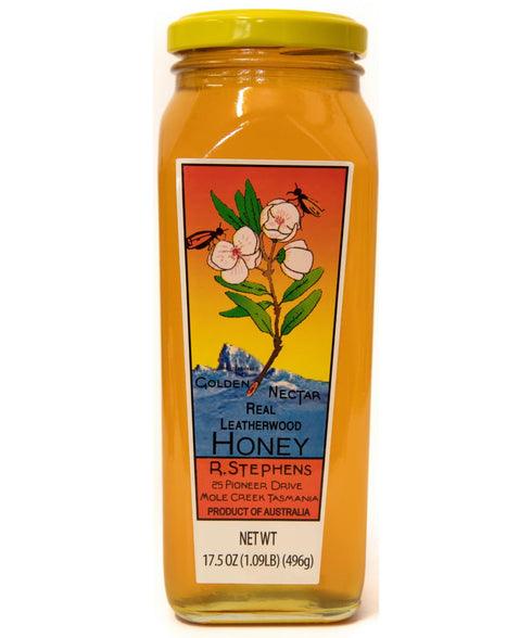 Golden Nectar Honey Golden Nectar Organic Leatherwood Honey by R. Stephens 500g Jar Product of