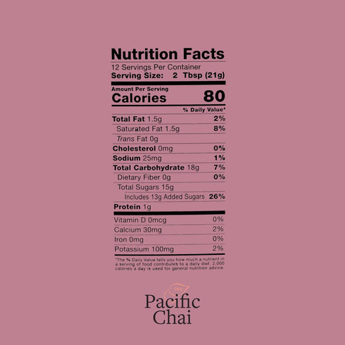 Pacific Chai 9 (Pack 1) Vanilla Chai Latte, Instant Powered Dry Chai Tea Latte Beverage Mix, Gluten Free, Kosher, Ounce