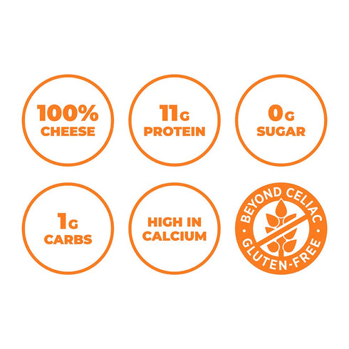 100% 2 oz (pack 1) Moon Cheese - Natural Cheese Snack - Cheddar