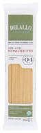 Delallo Organic Semolina Spaghetti Pasta, USDA Certified Organic, Non-GMO, 16 Oz (Pack
