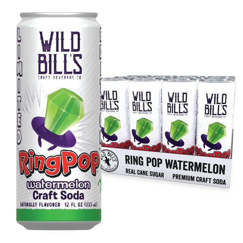 Wild Bills Watermelon Ring Pop Craft Soda Pop Soft Drinks - Pure