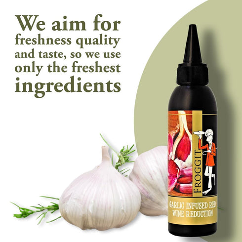 150ml Castillo de Pinar Garlic Infused Red Wine Vinegar Reduction by Froggit Non GMO