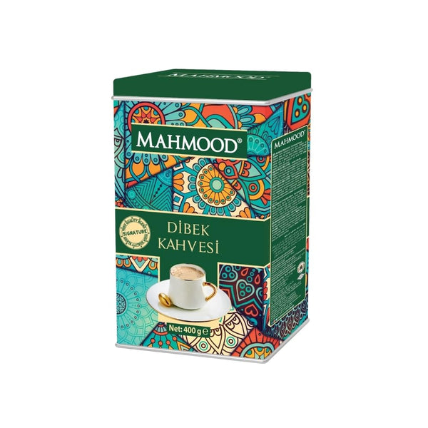 Mahmood Dibek Coffee, 14 oz Tin Traditional Turkish Blend with Wild Pistachio, Carob