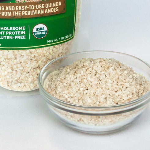 1 LB HerbaZest Quinoa Flakes Organic USDA Certified, Vegan & Gluten Free Superfood Perfect with Yogurt, Cereal