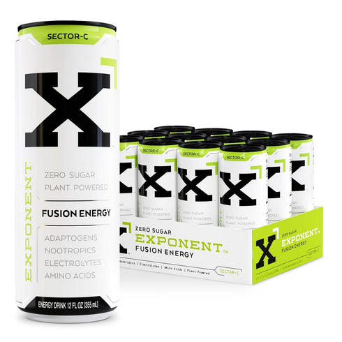 Exponent Sector-C Fusion Energy Drink | Pack of 12, 355mL Cans |