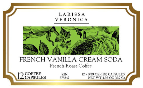 Larissa Veronica (12 575847) 3 Pack French Vanilla Cream Soda French Roast Coffee (Single Serve K-Cup Pods) (Gourmet