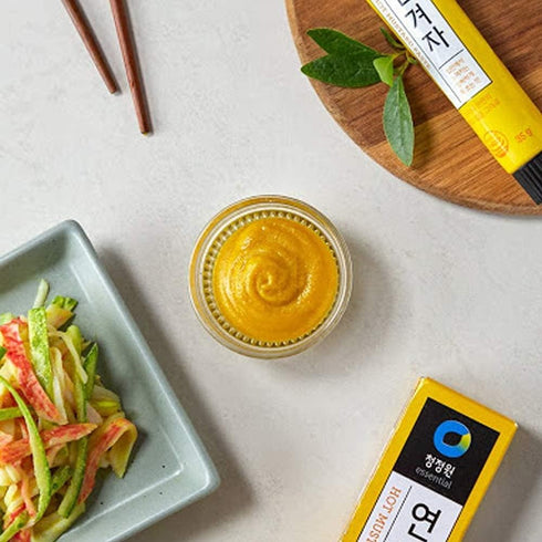 Minecook Korean Premium Hot Spicy Yellow Mustard Paste Sauce - 3.35oz - No Additives