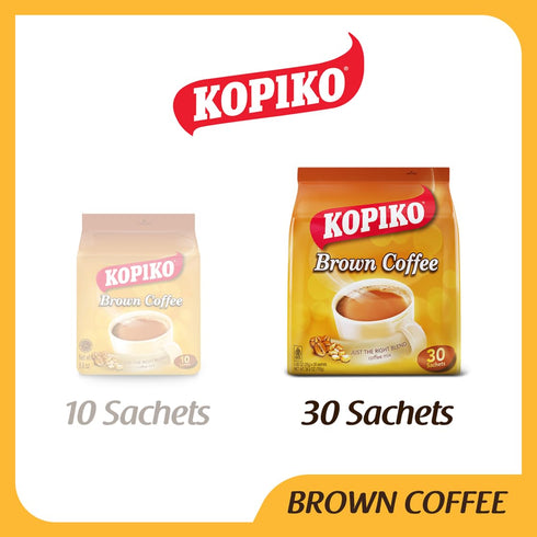 (0.88 OZ/25gr 30 Kopiko Brown Instant Coffee Mix Authentic Indonesian Volcanic Coffee Taste the Irresistibly Delicious