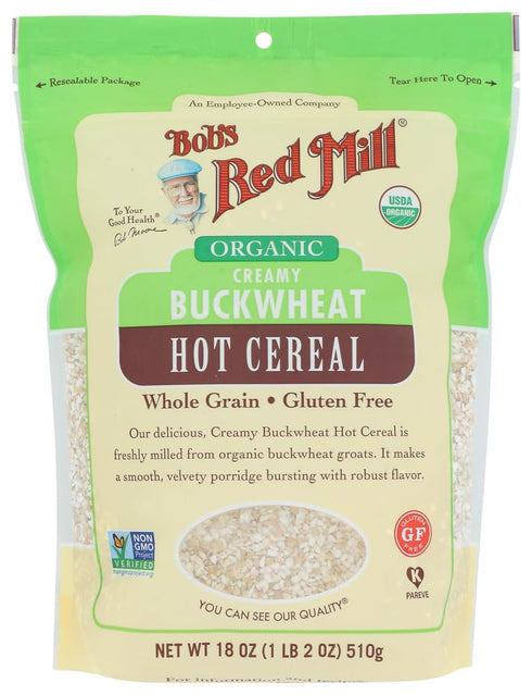 Bob's Red Mill Organic Whole Grain Creamy Buckwheat Hot Cereal, 18 oz