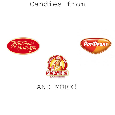 RUSA GOODS (900g 2 lbs) Sweet Candy Mix Gift Bag - Russian Candy Mix - Assortment Chocolate and Caramel Party Candy Mix