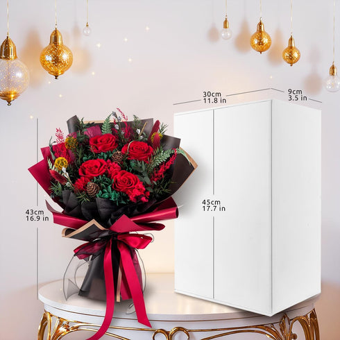 CNLITIHEKA Rose Preserved Flowers Bouquet, Long-Lasting Real Red Roses, Birthday, Valentine's Day, for Mom, Wife